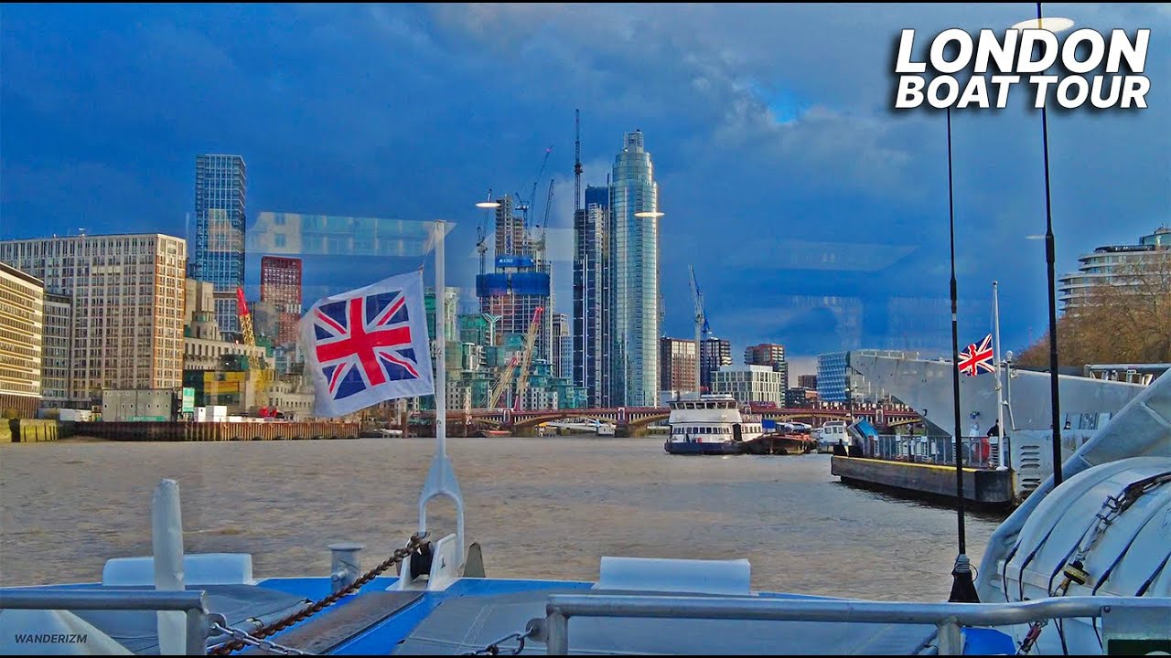 LONDON Boat Tour 🇬🇧 - River Thames cruise w/ Uber Boat ⛴ - Canary Wharf, Tower Bridge & Westminster