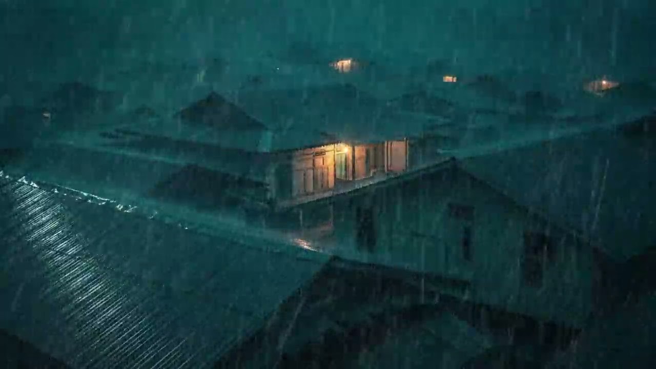 No Ads Rain Sounds for Sleeping – Metal Roof Rain ASMR with Low Thunder for Mind Reset
