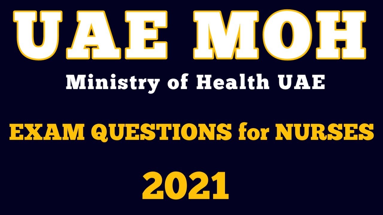 UAE MOH EXAM QUESTIONS|MINISTRY OF HEALTH UAE EXAM QUESTIONS|PROMETRIC EXAM QUESTIONS|NURSING
