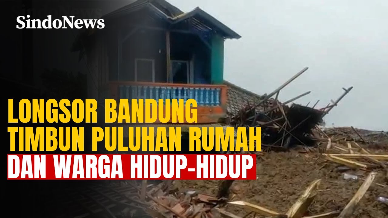 Longsor Terjang Bandung Barat, Diduga Puluhan Warga Tertimbun | Sindo Trending