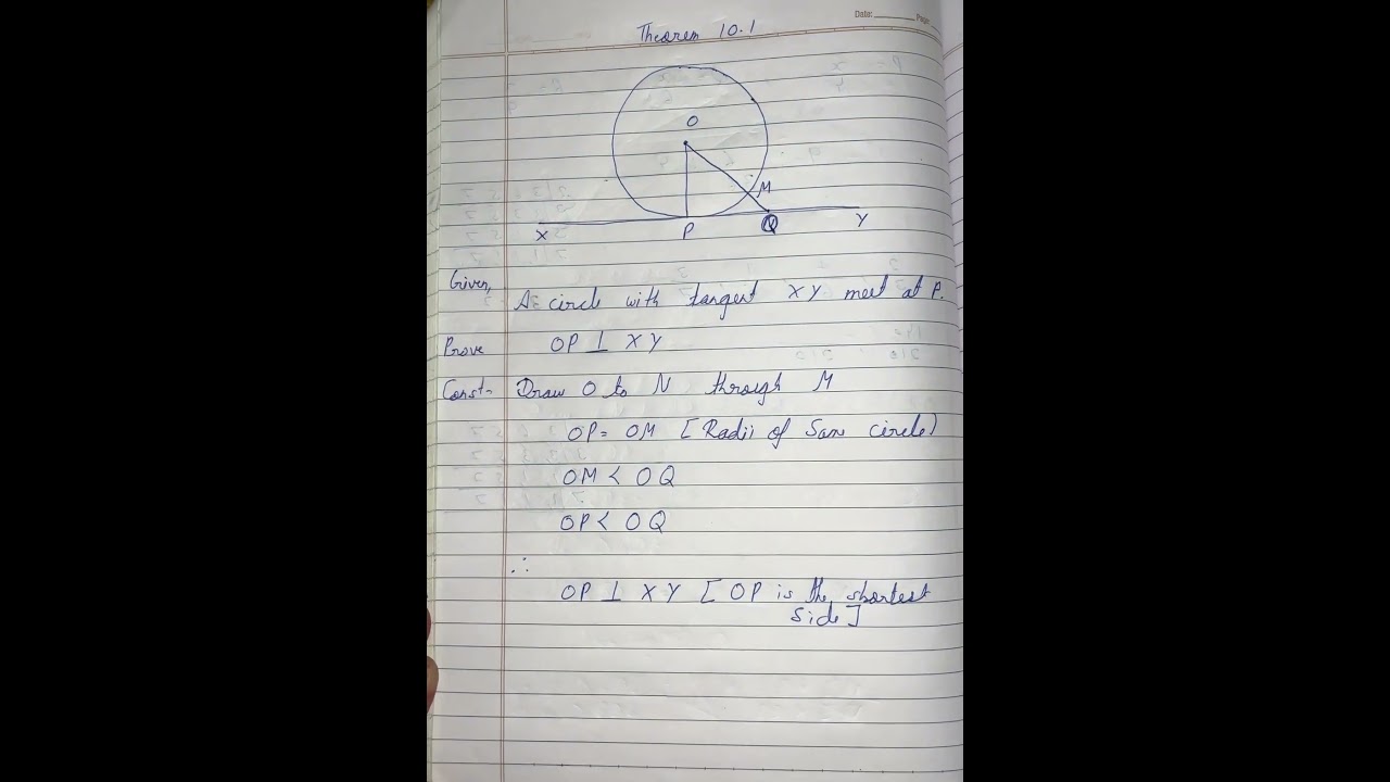 Theorem 10.1 || Most Important theorem || Class 10 || Ch - Circle