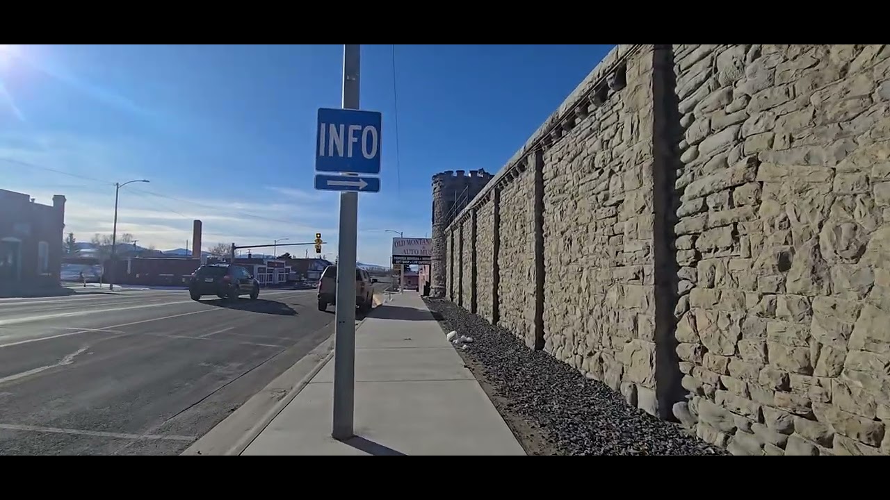 Old Montana state prison auto museum complex Deer Lodge Montana Tuesday morning 