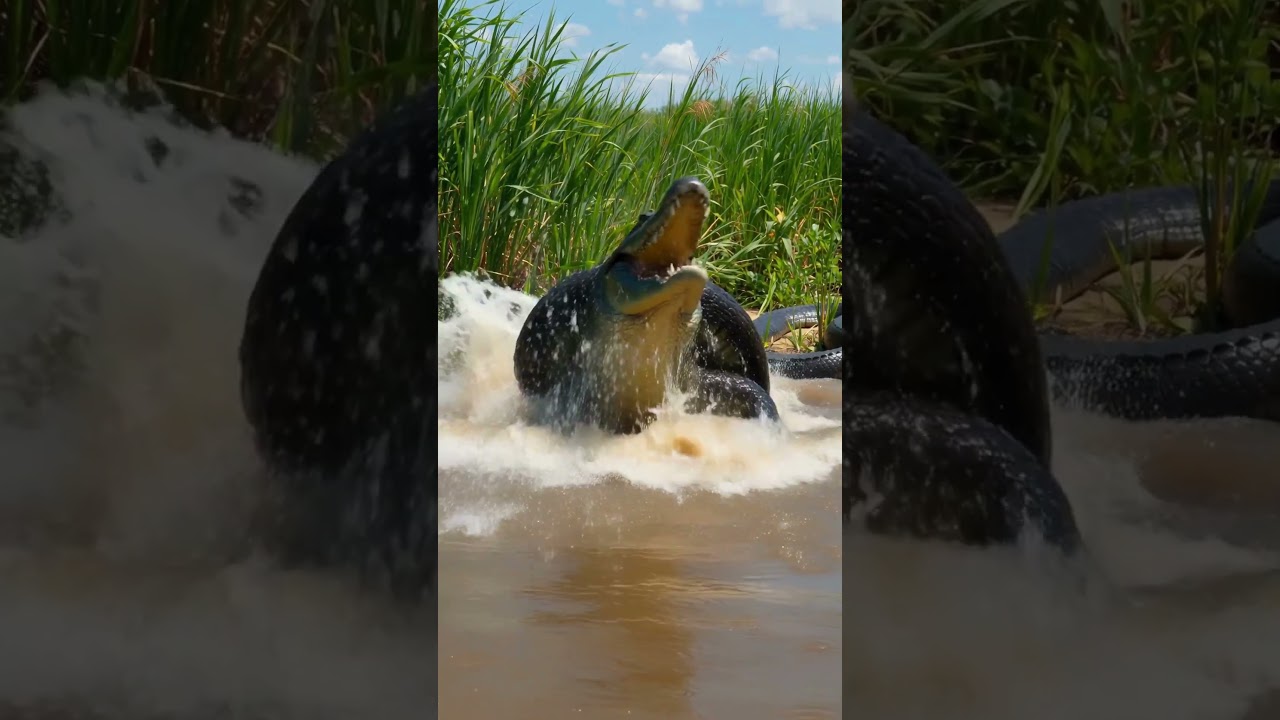 Python vs Crocodile | Giant Snake Battles Croc in Savage Clash