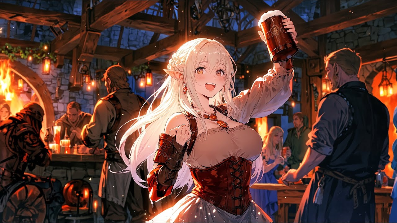 Lively Medieval Tavern Music &ndash; Celtic Fantasy Ambience with Festive Elf Tavern Vibes