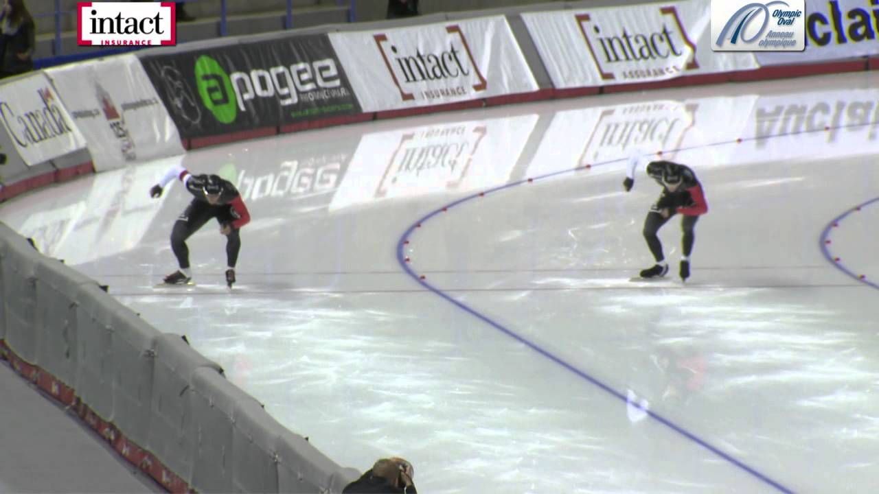 Calgary Olympic Oval   Sat dec 28 2013 Mens 500m #2 P06 Riopel+deHaitre
