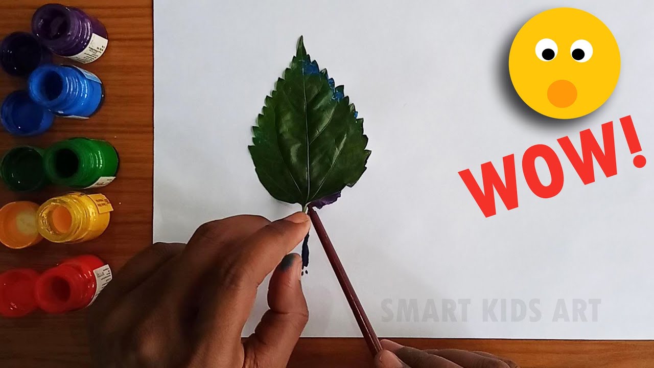 Leaf Printing Activity | Leaf Printing | Leaf Printing Ideas | How To Do Leaf Printing | Draw Smart