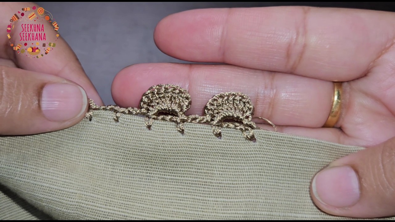 Creative crochet lace idea for dupatta shirt and sleeves/crochet lace design border for beginners