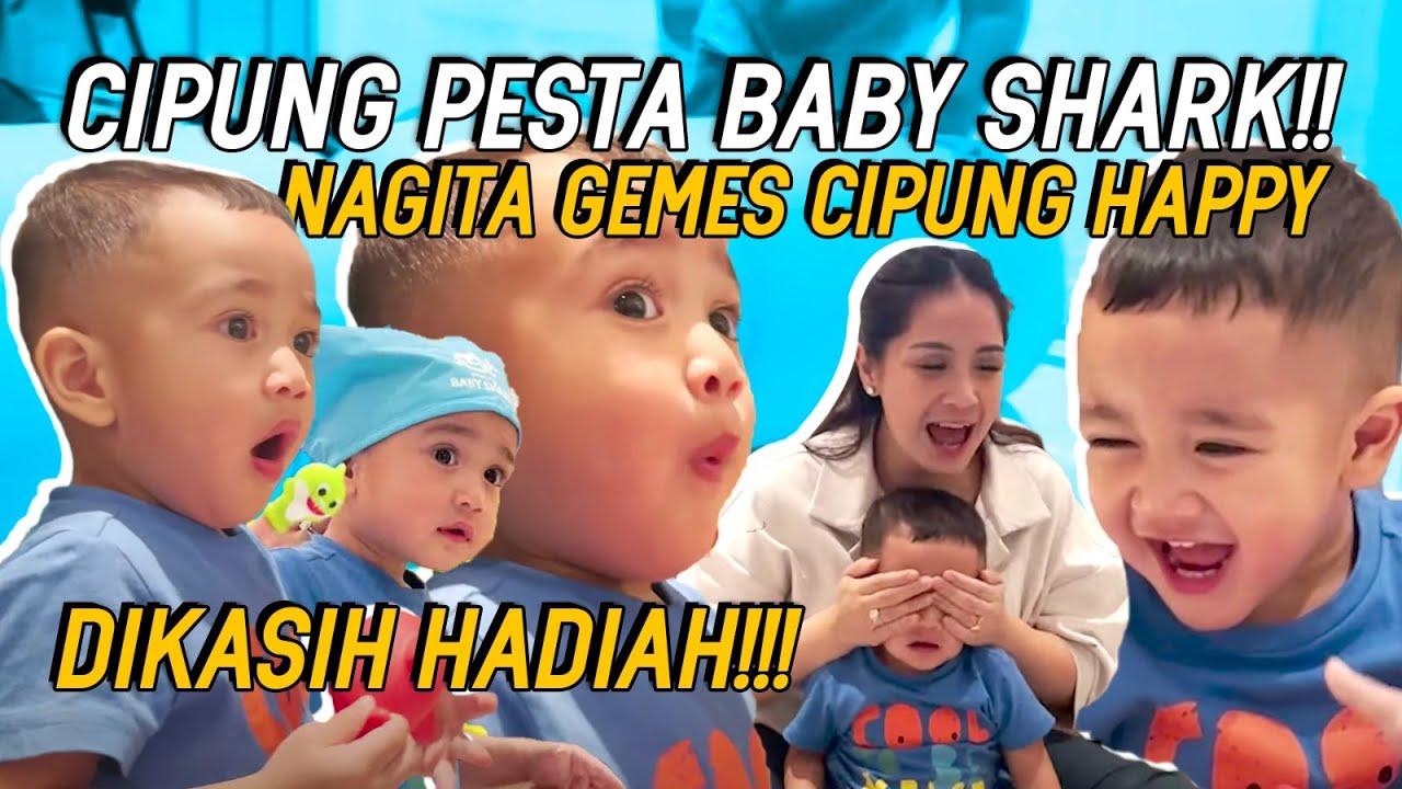 CIPUNG SUMRINGAH UNBOXING HADIAH SATU BOX BESAR DARI NAGITA! CIPUNG LANGSUNG BIKIN PESTA BABY SHARK!