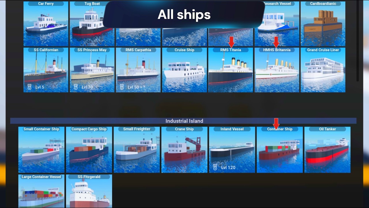 I bought Titania, Britannia and Container Ship so I have all the ships in sail and sink simulator.