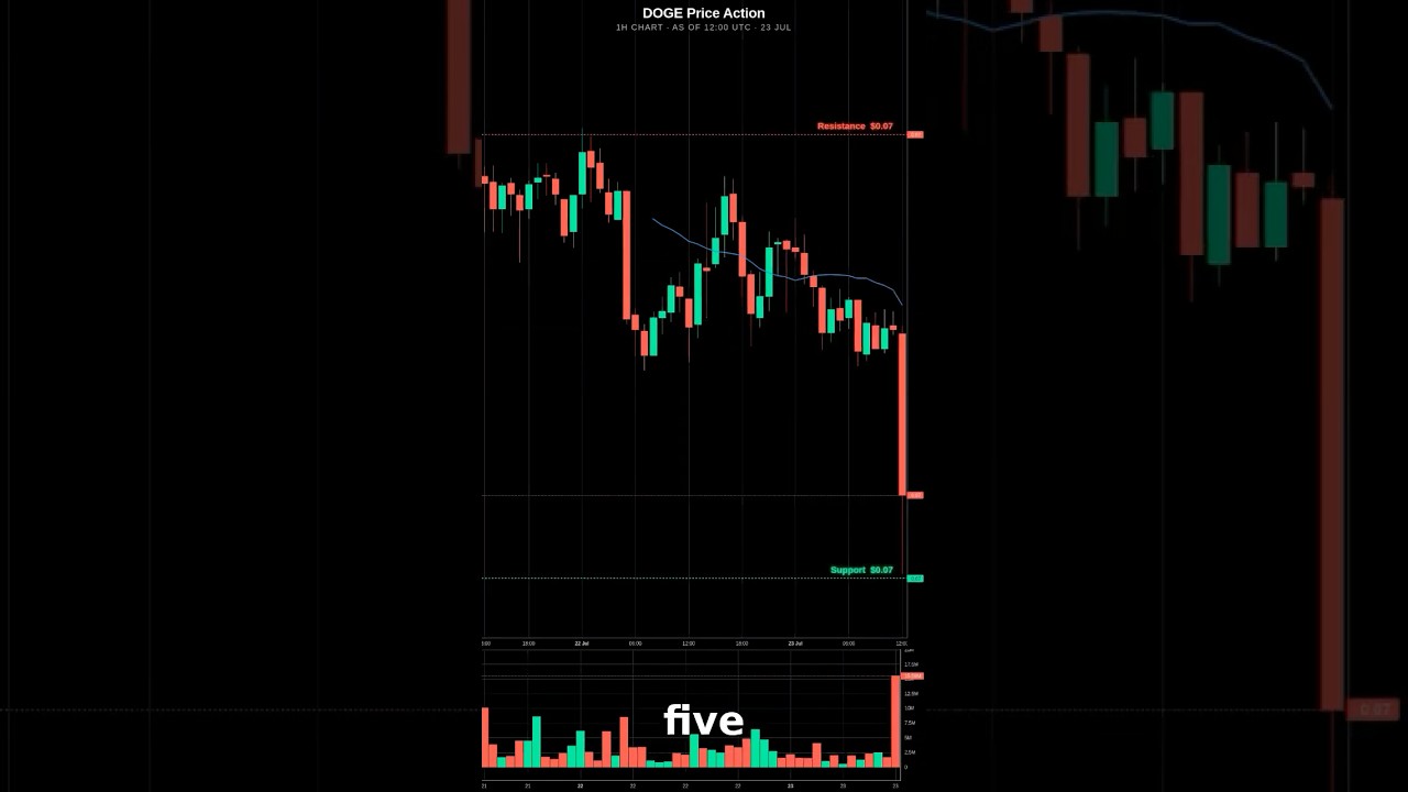 DOGE sustains a downward repricing #Shorts