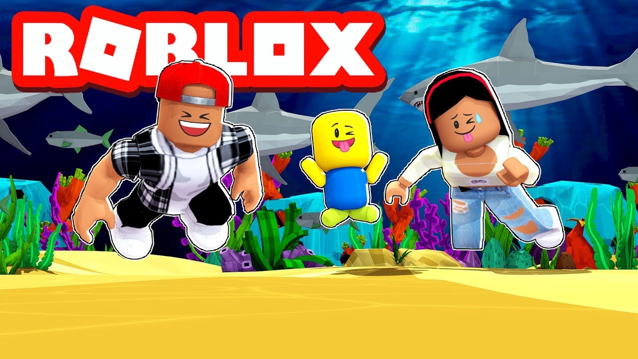WE NEARLY DROWNED AT THE AQUARIUM! - ESCAPE THE UNDERWATER BASE ROBLOX!