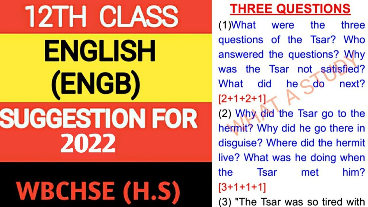 #HS English Suggestion For 2022, WBCHSE English Suggestion,2022