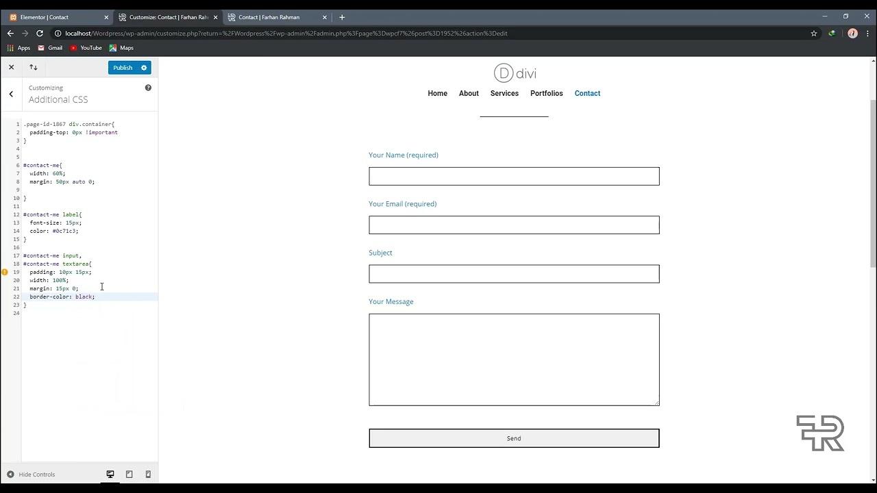 70  designing contact page part 02 - Complete WordPress Theme & Plugin Customization is a beginner's