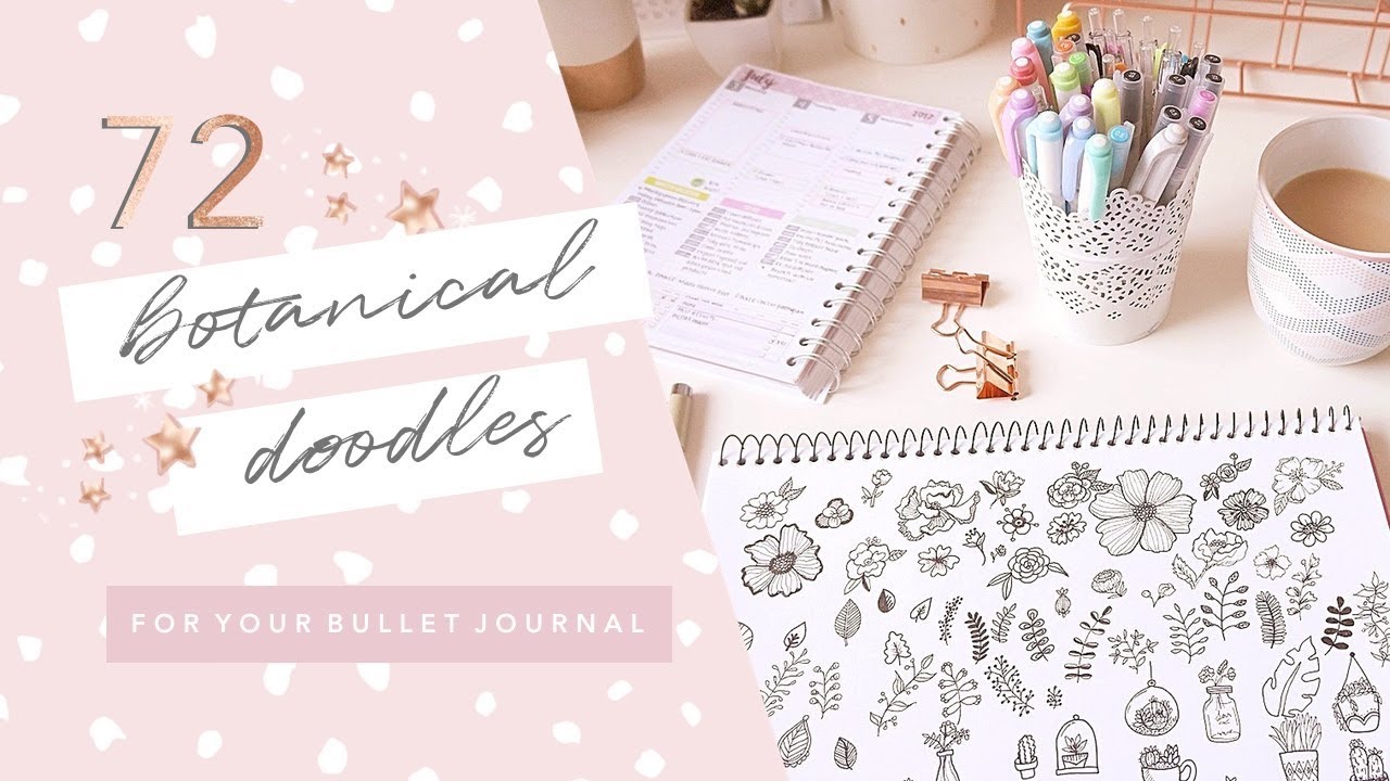 72 botanical doodles for your bullet journal ✨