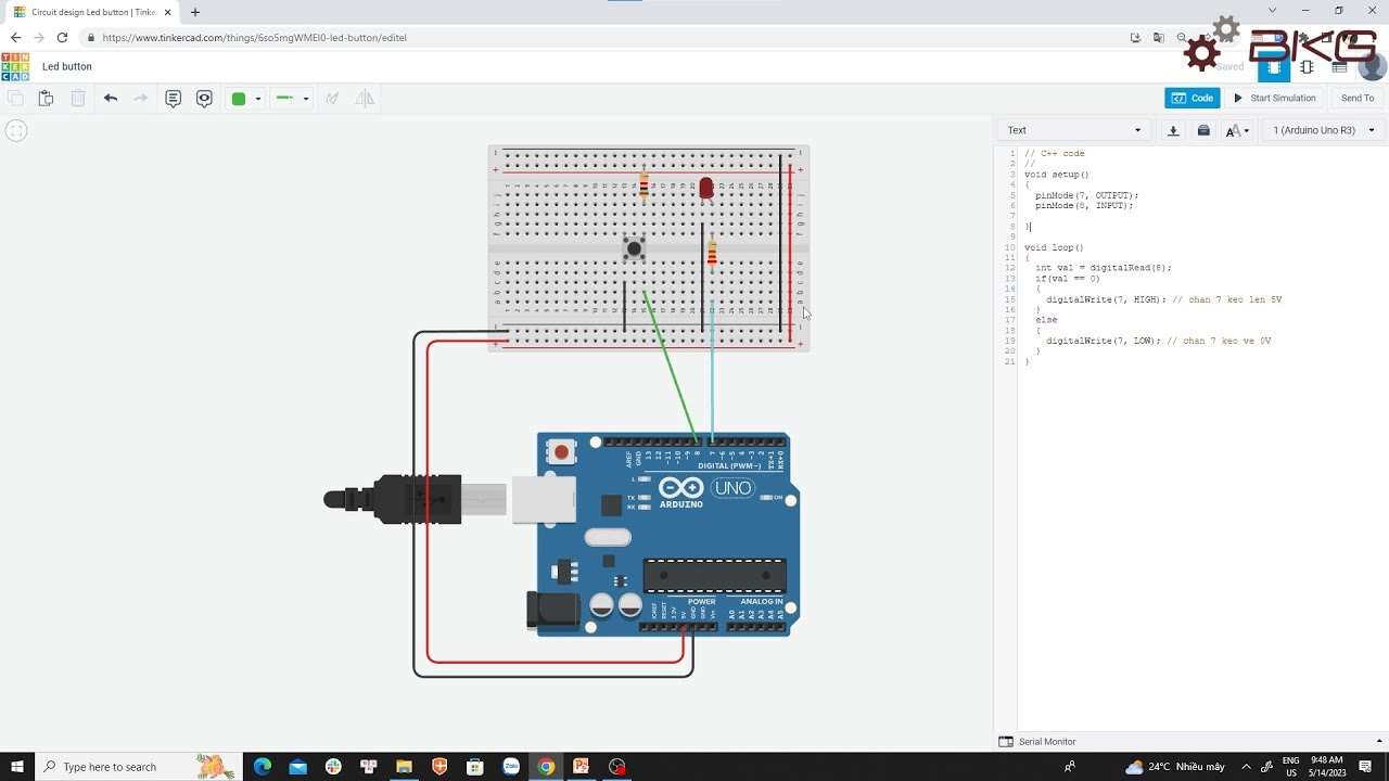 Bài 2. Lập trình đèn Led, nút nhấn với Arduino