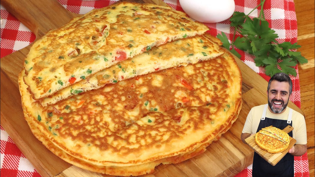 OMELETE COMPLETO - FÁCIL - RÁPIDO - ECONÔMICO - DELICIOSO - Receitas de Pai