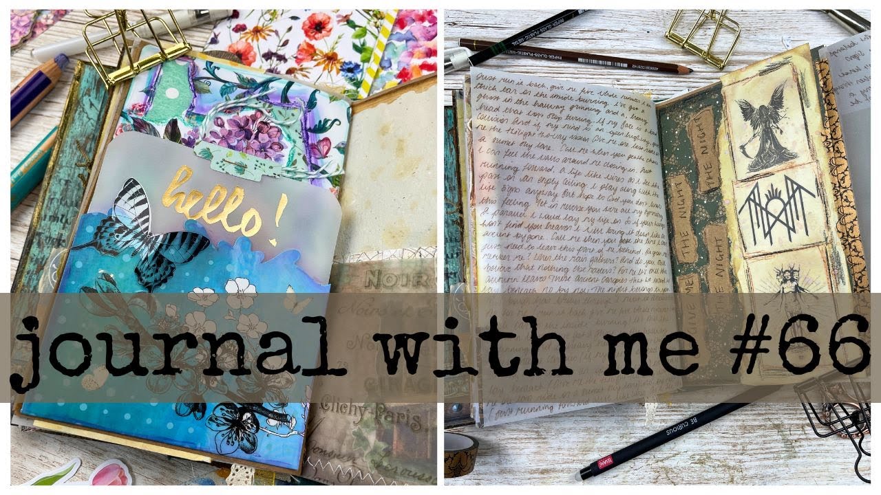 JOURNAL WITH ME  | 66 | Using Junk Journal January 2024 Prompts | ms.paperlover