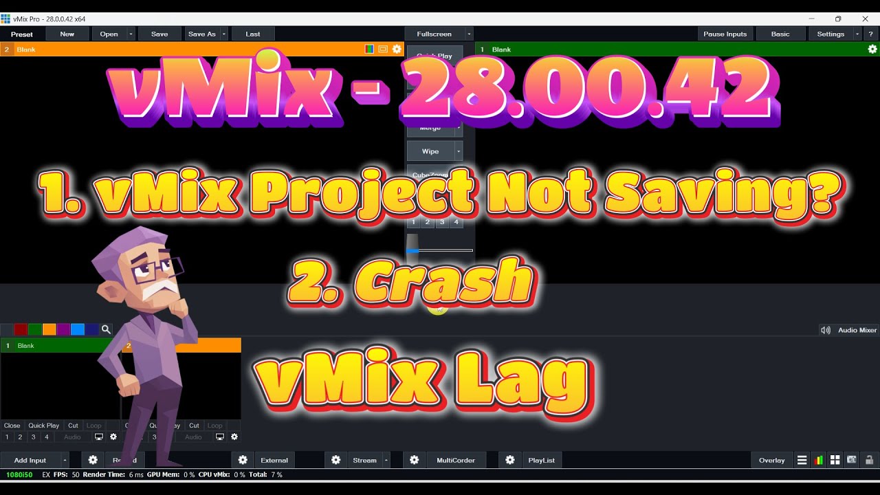 🔥vMix Pro 28 Project Save Problem Solution | vMix Crash & Lag Fix