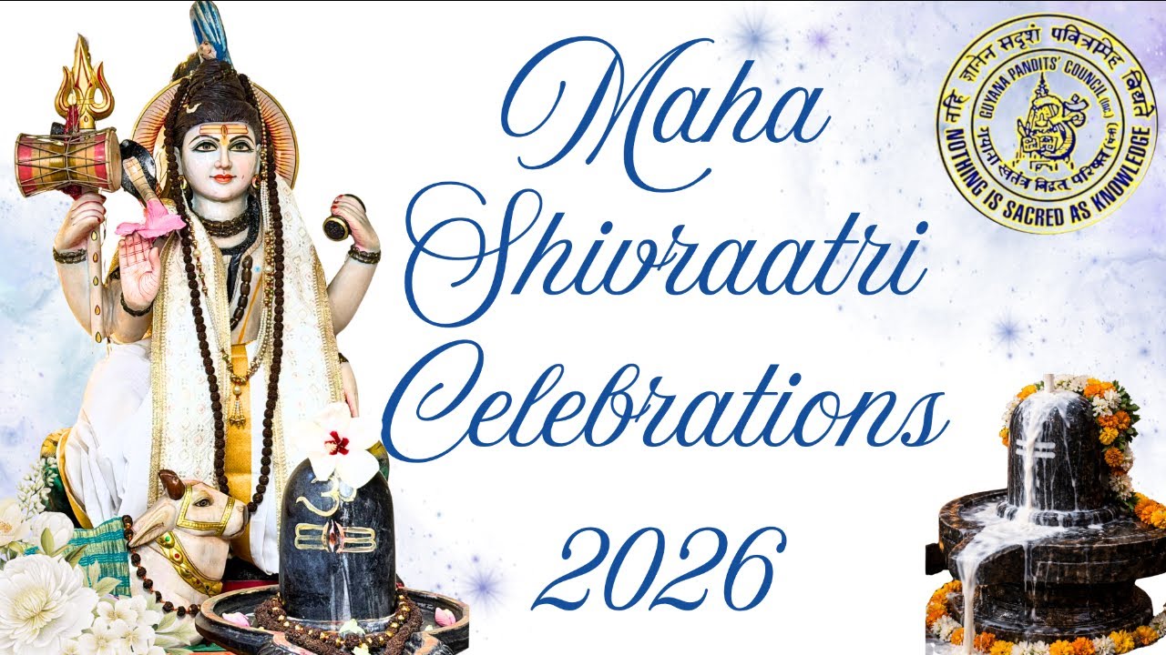 RADHA KRISHNA MANDIR GUYANA, Maha Shivraatri Celebrations, Special Lotus & Bilva Leaves Puja.