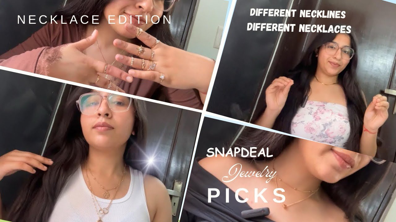 Accessory Haul from Snapdeal ✨| How to Style Necklaces With Different Necklines 👗