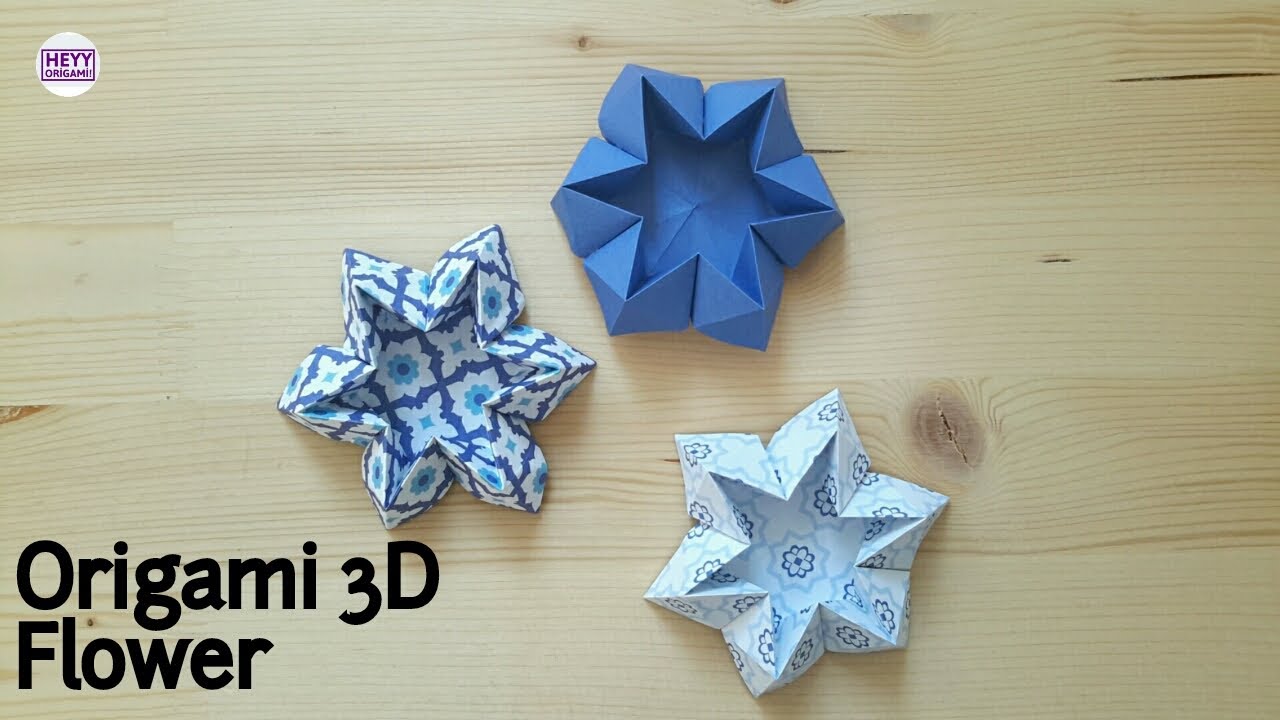 Origami 3D Flower Tutorial