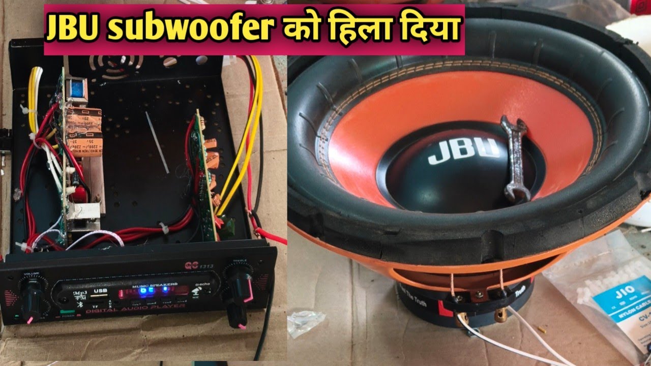 12 inch JBU subwoofer Ko hila diya 4440 amplified ne 