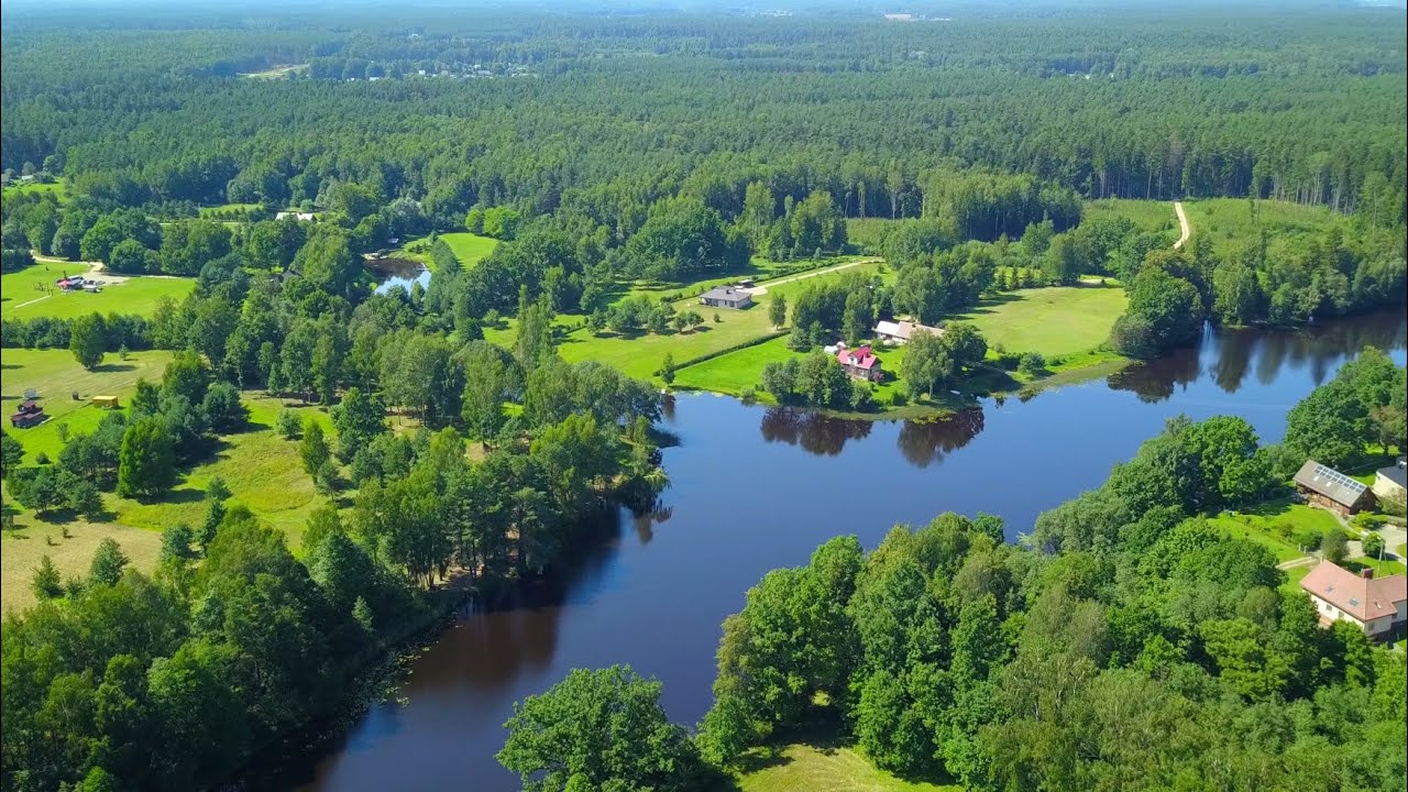 Virš Lietuvos: virš Šveicarijos tvenkinio netoli Jonavos, 4K drono video, Lithuanian nature aerial