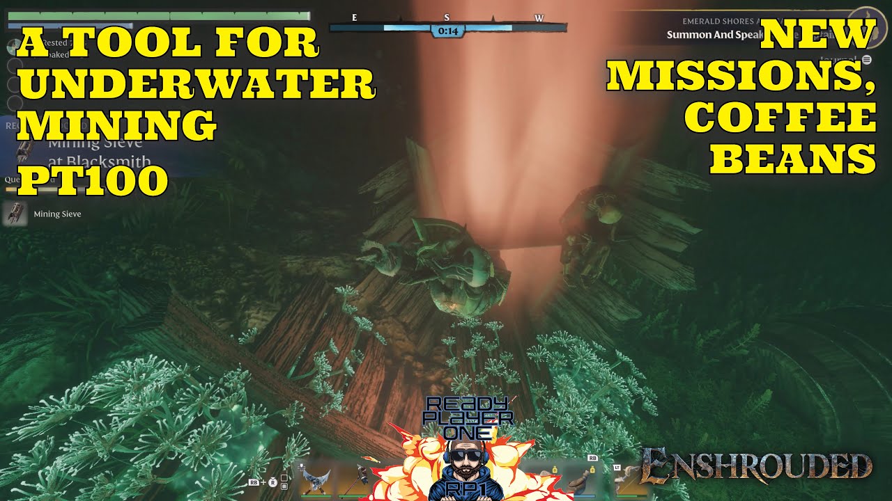 Enshrouded-Lets Play-Pt 100-New Missions, Coffee Beans & A Tool For Underwater Mining#readyplayerone