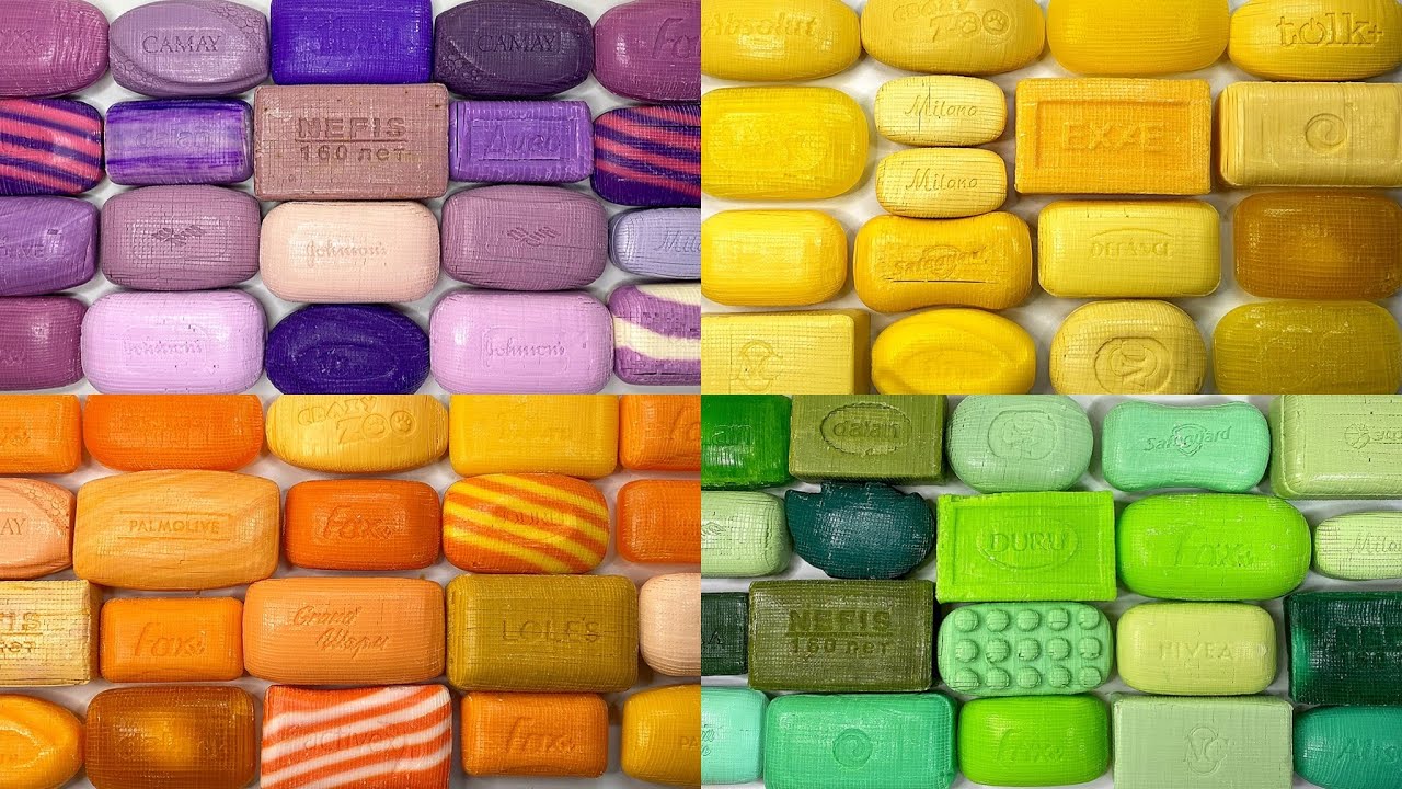 360 First cuts of SOAP CUBES! Compilation! Satisfying soap video.