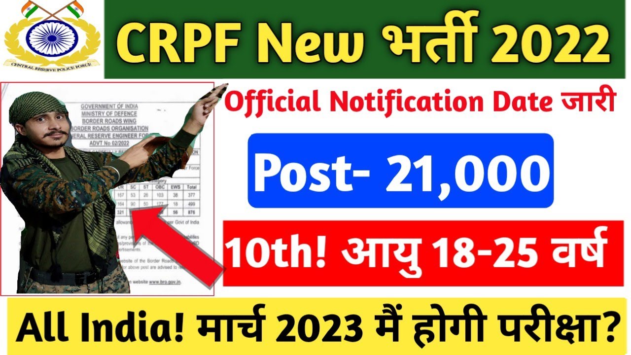 CRPF Constable Recruitment 2022 | CRPF New Vacancy 2022 | Crpf Constable New Vacancy 2022