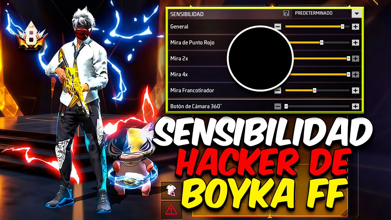 ✅ SENSIBILIDAD + BOTON de BOYKA FF 😱 Rey de los Hackers 👑 Y SE PEGA TODO ROJO 👺( FREEFIRE)