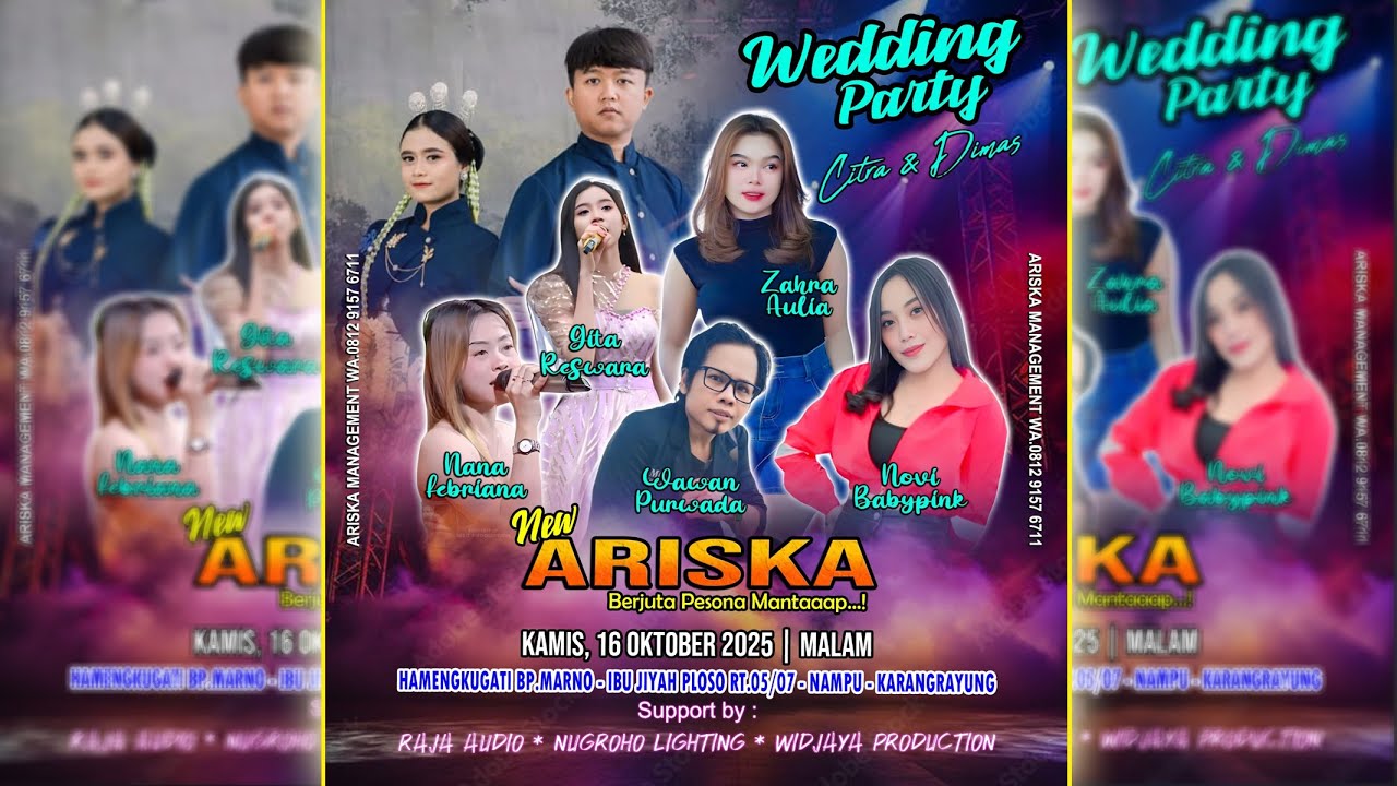 🔴LIVE ARISKA MUSIC WEDDING CITRA & DIMAS PLOSO - NAMPU 16 /10/25 || RAJA AUDIO || WIDJAYA