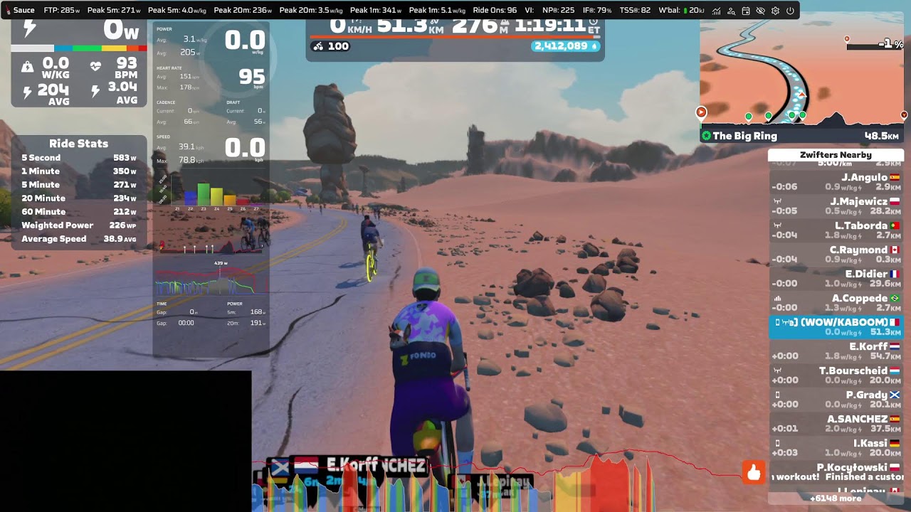 @Zwift Racing LIVE: WOW (World of Watts) Course Time Attack - The Big Ring - Watopia (w/live chat)