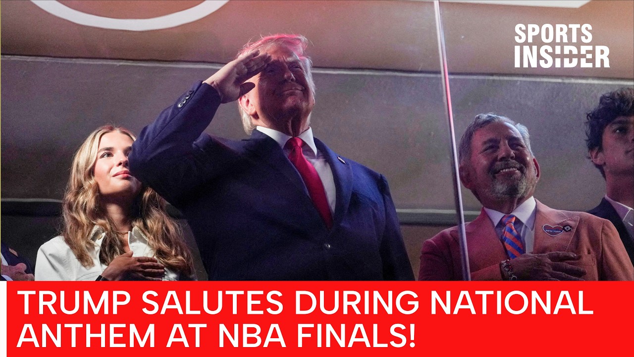 UNSEEN MOMENT: Trump Salutes During National Anthem at NBA Finals Game 3 | Crowd Reacts | AC1Z