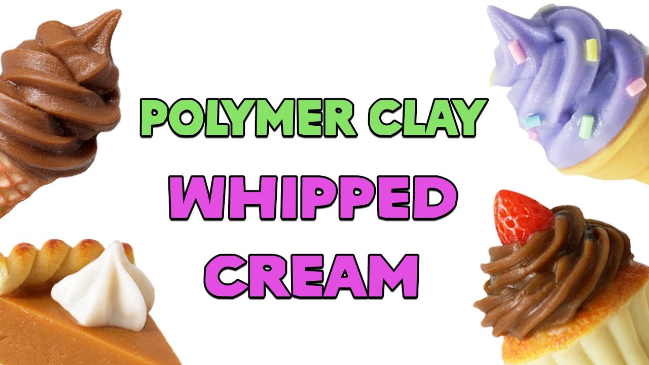 How to make polymer clay Whipped Cream and Silicone Mold