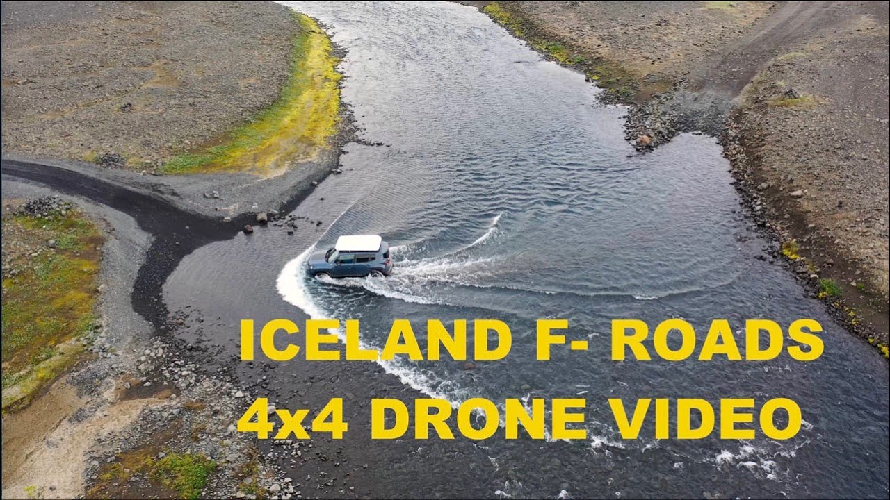 Four-wheel drive trip on the Icelandic F-roads - Drone 4K - Insta360 x3