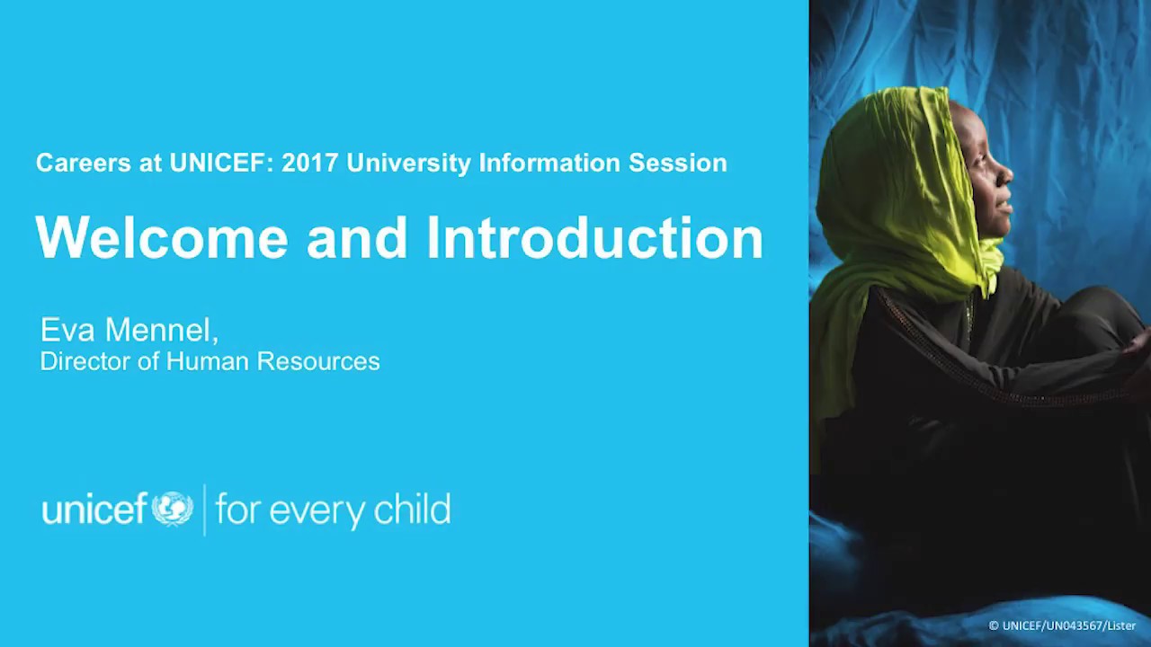 UNICEF 2017 University Career Event - Opening Speech