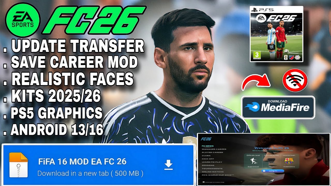 ВЫ НЕ ПОВЕРИТЕ СВОИМ ГЛАЗАМ! FIFA 16 MOD EA FC 26 Android Offline | Карьерный мод + все турниры