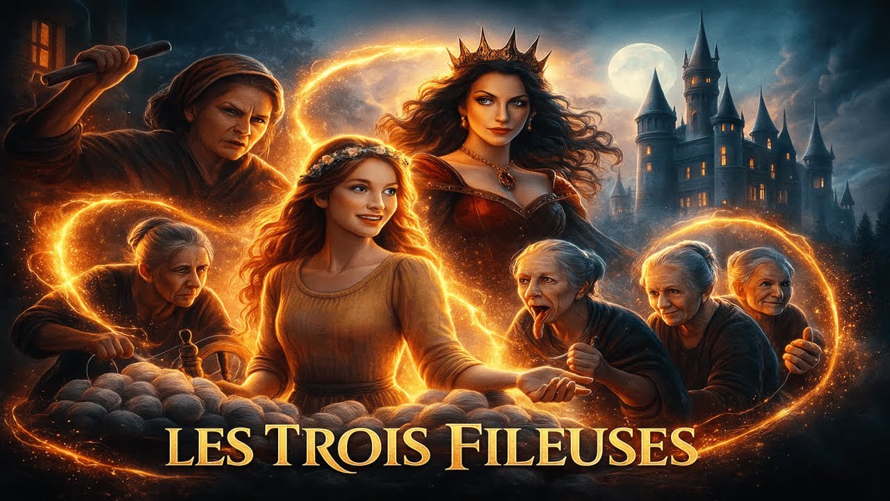 Les Trois Fileuses ✨ Conte des frères Grimm | Histoire illustrée en français