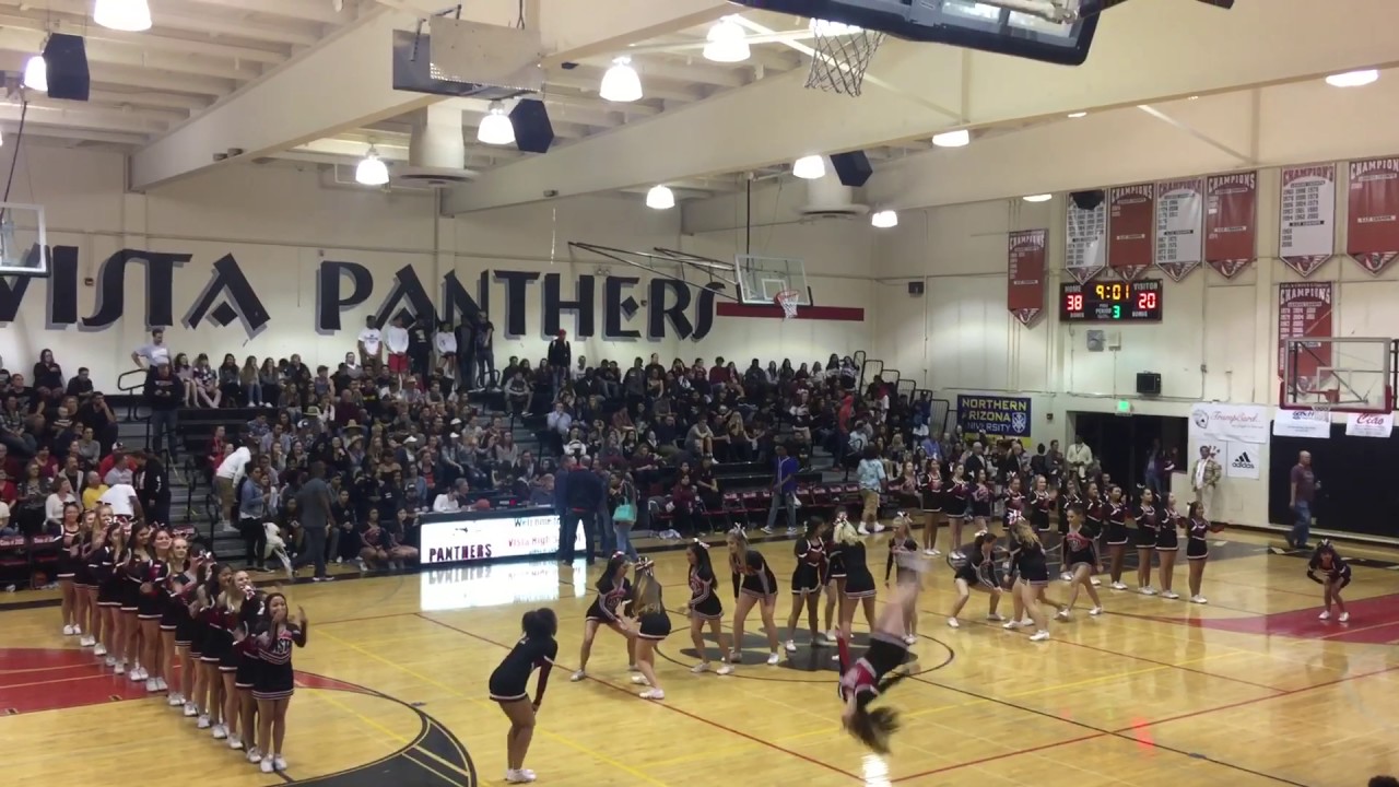 Vista high vs. RBV Basketball cheer performance 2017