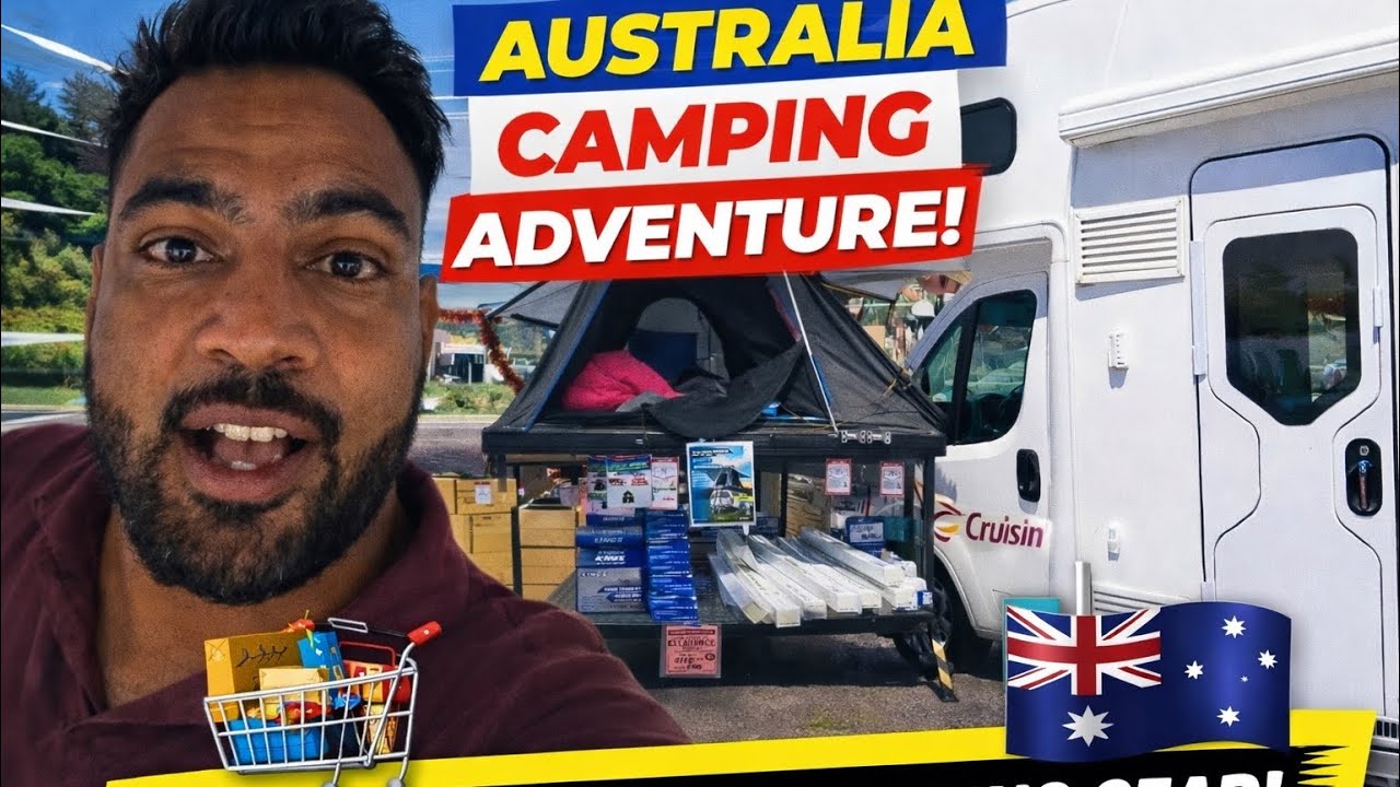 Australia Trip Vlog 1🇦🇺 | Van Collection & Camping Gear Shopping | Indian in Australia