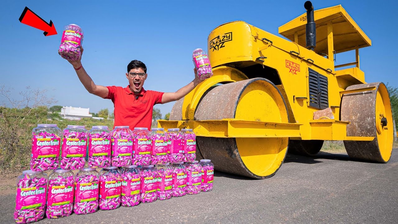 4000 Center Fruit VS Road Roller | What Will happen?