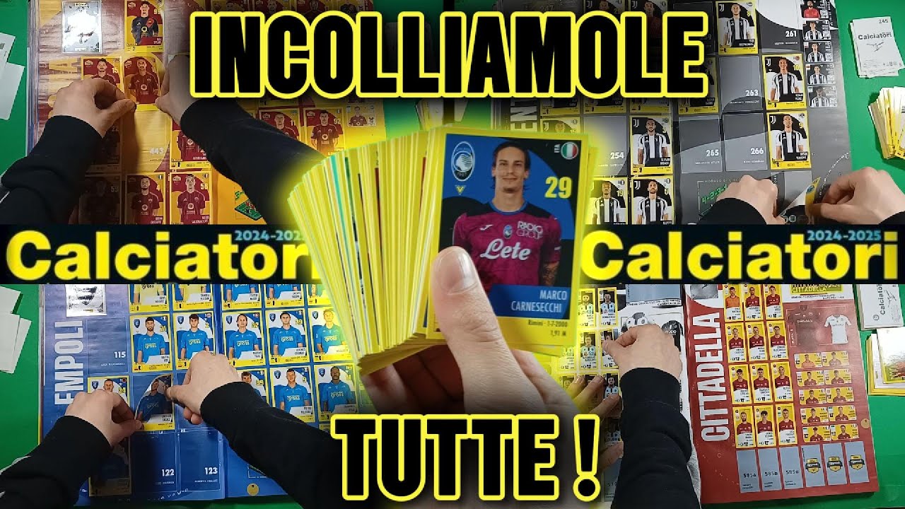 INCOLLIAMO TUTTE LE MIE FIGURINE CALCIATORI 2024-25! - Parte 1