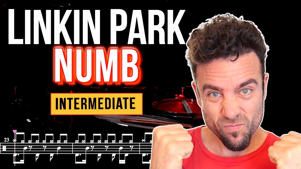 Linkin Park - Numb - Drum cover (with scrolling drum score)