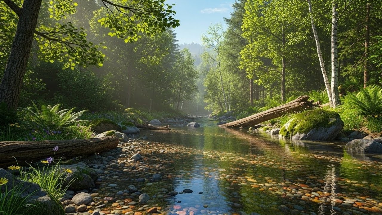 Flowing River Ambience 🌊 Peaceful Sound for Meditation, Focus, and Deep Relaxation #84