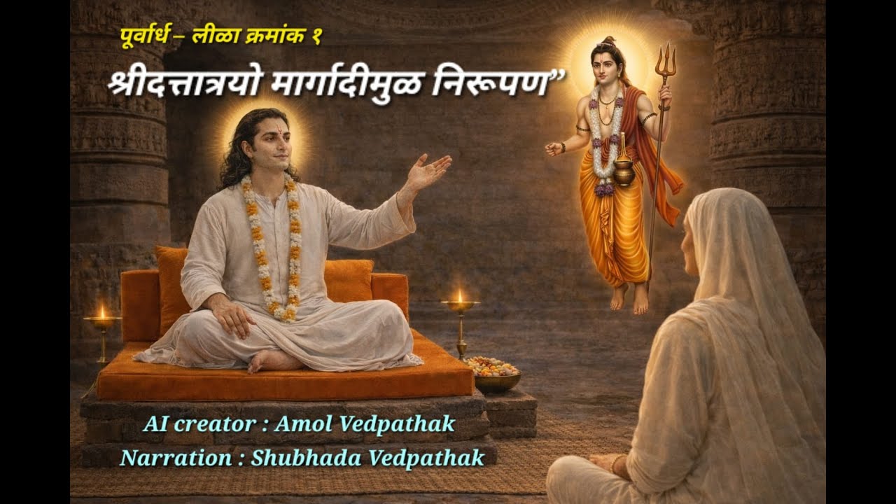 लीळाचरित्र पूर्वार्ध &ndash; लीळा १ |  Mahanubhav Panth Lilacharitra 🙏 | Chakradhar swami 🙏 | Dattatray 🙏