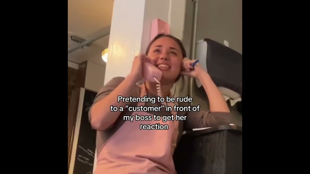 Pretend to be mean with clients prank#prank #funnyvideos #laughter #viral
