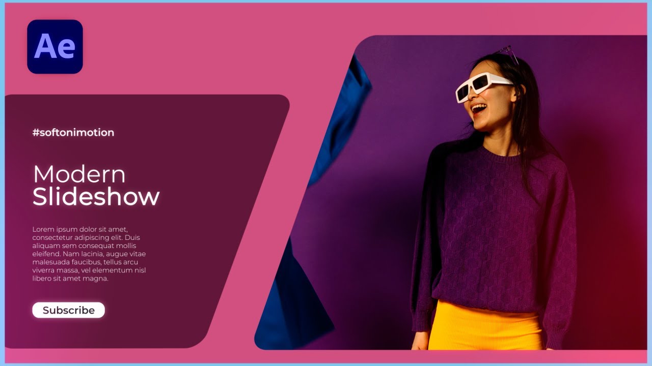 MODERN and UNIQUE Slideshow in After Effects - After Effects Tutorial