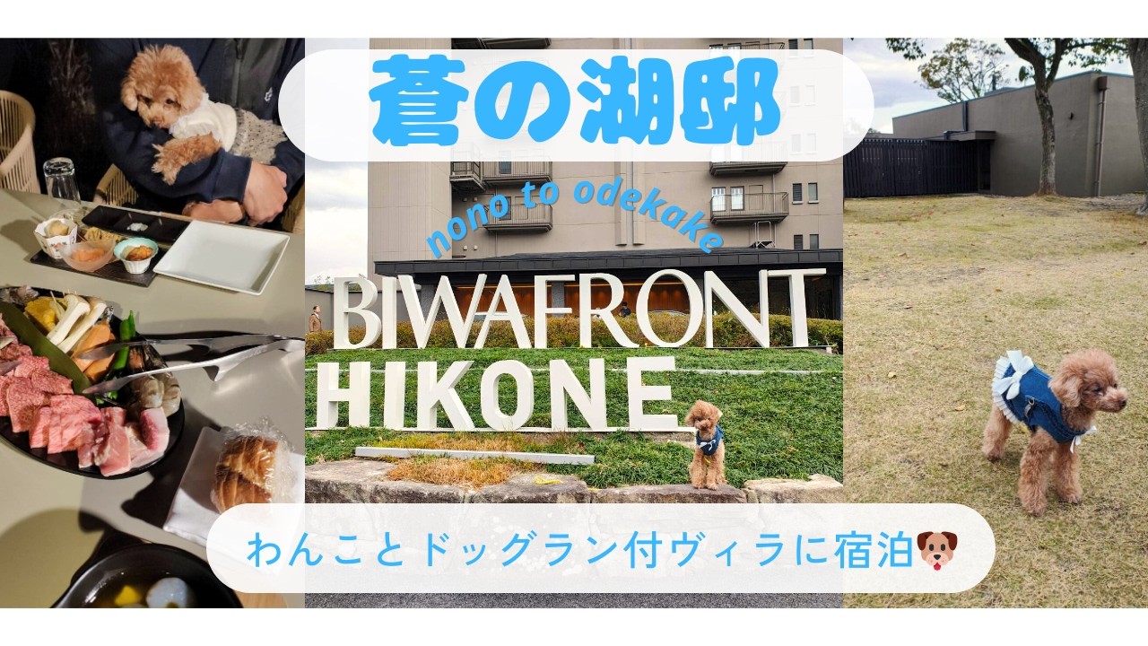 【蒼の湖邸 ビワフロント彦根】琵琶湖岸のホテル・ドッグラン付きヴィラに宿泊。近江牛バーベキューと種類豊富な朝食ビュッフェ