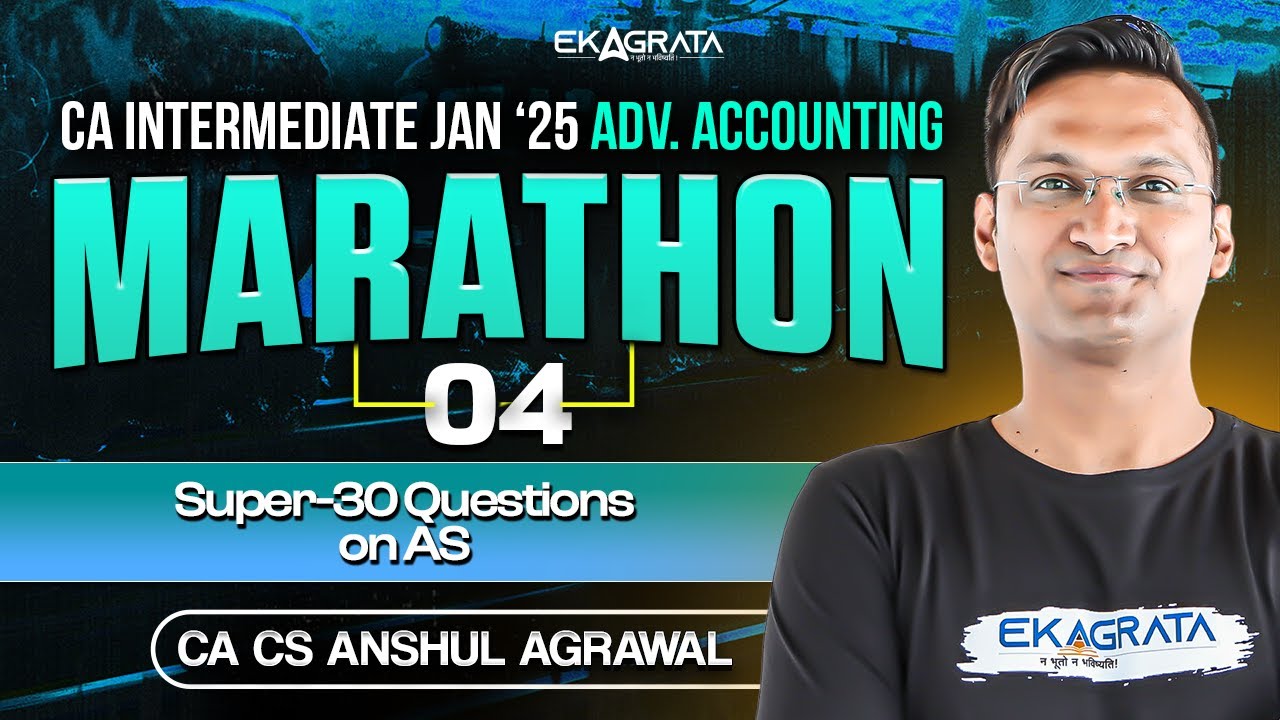 CA Inter Accounting Standards Most Important Questions Jan 25 | AS Super 30 Questions | CA CS Anshul